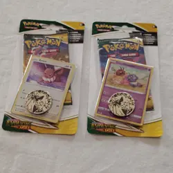 Pokemon TCG: Evolving Skies Checklane Blister Eevee & Slowpoke Set New Sealed #2 - Image 1