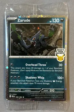 Zarude Pitch black promo gamestop NEW SEALED IN HAND! Pokemon 30th - Image 1