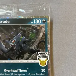 Zarude Pitch black promo gamestop NEW SEALED IN HAND! Pokemon 30th - Image 4