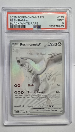 Reshiram ex 173/086 Full Art Holo SV White Flare PSA 9 Pokemon TCG - Image 1