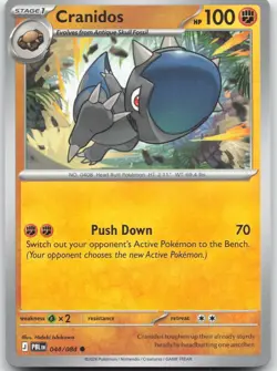 Cranidos 044/084 Common Pitch Black Pokemon Near Mint - Image 1