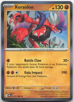 Koraidon 047/084 Rare Pitch Black Pokemon Holo Near Mint - Image 1