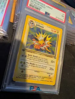 1999 POKEMON JUNGLE 1ST EDITION #4 JOLTEON - HOLO PSA 7 NM LOW POP! - Image 3
