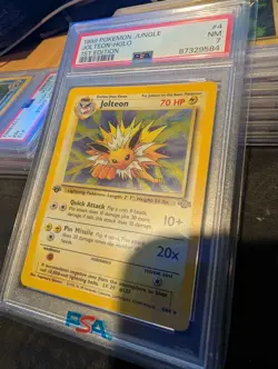 1999 POKEMON JUNGLE 1ST EDITION #4 JOLTEON - HOLO PSA 7 NM LOW POP! - Image 4