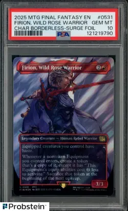 2025 MTG Final Fantasy Borderles Surge Foil 0531 Firion Wild Rose Warrior PSA 10 - Image 1