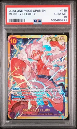 2023 ONE PIECE OP05-AWAKENING OF THE NEW ERA #119 MONKEY D. LUFFY PSA 10 - Image 1