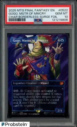 2025 MTG Final Fantasy Borderless Surge Foil #0522 Gogo Mstr of Mimicry PSA 10 - Image 1