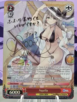 Weiss Schwarz Azur Lane Aquila SP (Gold Signature) (English) - Image 1