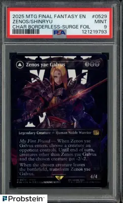 2025 MTG Final Fantasy Borderless Surge Foil #0529 Zenos Shinryu PSA 9 MINT - Image 1