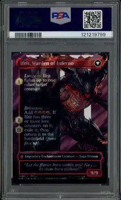 2025 MTG Final Fantasy Borderless Surge Foil #0530 Clive Ifrit PSA 9 MINT - Image 2
