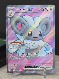 Pokemon Card TCG Cinccino ex 105/086 Chaos Rising 2026 Holo Full Art Ultra Rare - Image 1