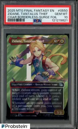 2025 MTG Final Fantasy Borderless Surge Foil #0550 Zidane Tantalus Theif PSA 10 - Image 1