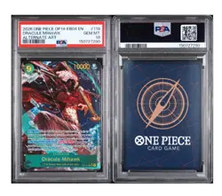 One Piece Card Game TCG Dracule Mihawk OP14-119 SEC Alt Art PSA 10 - Image 5