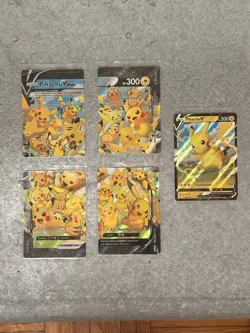 Pokemon TCG - Pikachu V-Union [Set of 4 Cards: SWSH139-142] + Bonus Pikachu V! - Image 1