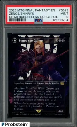 2025 MTG Final Fantasy Borderless Surge Foil #0529 Zenos Shinryu PSA 9 MINT - Image 1