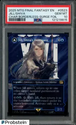 2025 MTG Final Fantasy Borderless Surge Foil #0523 Jill shiva's Dominant PSA 10 - Image 1