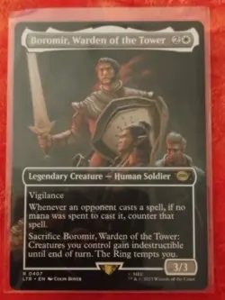 Magic MTG Boromir, Warden of the Tower LTR 0407 Alternate Full Art Borderless - Image 1