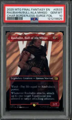 2025 MTG Final Fantasy Borderless Surge Foil #0533 Raubahn Ala Mhigo PSA 10 - Image 1