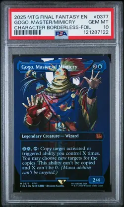 Gogo, Master of Mimicry - #377 - Borderless Foil - Final Fantasy - FIN - PSA 10 - Image 2
