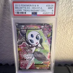 Pokemon Meloetta EX Legendary Treasures Radiant Collection Holo FA PSA 9 2013 - Image 1