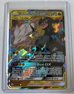 Reshiram & Zekrom GX Tag Team 157/236 - Pokemon TCG MINT PSA 10 Contender - Image 1