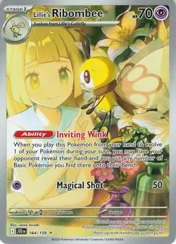 Lillie's Ribombee 164/159 Illustration Rare Journey Together Pokemon Holo NM - Image 1