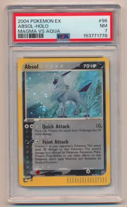 PSA 7 Pokemon EX Magma Vs Aqua Holo Rare Absol 96/95 NM NEAR MINT!! - Image 1