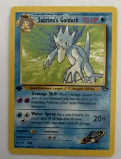 Sabrina's Golduck 30/132 Rare Gym Challenge Pokemon 1st Edition NM - Image 1