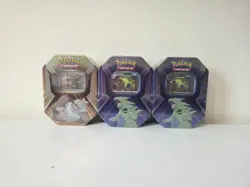 Pokemon TCG Triple Whammy Tin Lot of 3 - Sealed - Tyranitar Tyranitar Slaking - Image 1