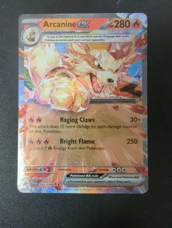 Arcanine Ex 32/198 -NM Double Rare Holo - Pokemon Scarlet & Violet - Image 1