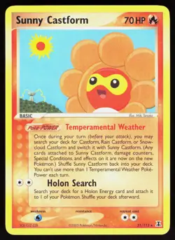 Sunny Castform 31/113 - Pokemon Delta Species - Rare - LP - Image 1