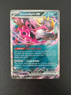 Fezandipiti ex 142/217 Double Rare Ascended Heroes Pokemon Holo Near Mint - Image 1
