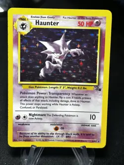 Haunter 6/62 Holo Rare Fossil Pokemon Unlimited Holo LP - Image 1