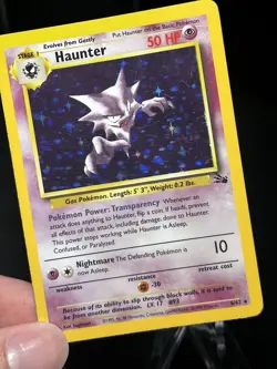 Haunter 6/62 Holo Rare Fossil Pokemon Unlimited Holo LP - Image 3