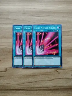 Yu-Gi-Oh! - Fairy Meteor Crush 3X - Full Playset Of Common Spell Cards - Image 1
