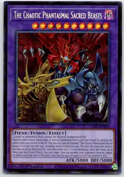 The Chaotic Phantasmal Sacred Beasts Secret Rare CORI-EN029 YUGIOH 1st Ed NM - Image 1