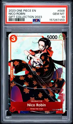 Nico Robin (Gift Collection 2023) ST01-008 One Piece Promotion Cards Foil PSA 10 - Image 1