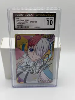 CGC 10 Uta OP02-120 Secret Rare Foil One Piece TCG Signed By Amalee - Image 1
