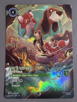 Disney Lorcana Tod & Copper - Best Of Friends Enchanted 236/207 Vlp - Image 1