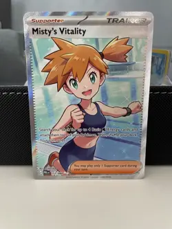 Pokemon Pitch Black - Misty's Vitality 111/084 Holo Full Art - Image 1