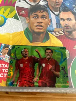 Panini Adrenalyn XL World Cup 2014 #414 Spain Double Trouble Card [Xavi/Iniesta] - Image 2