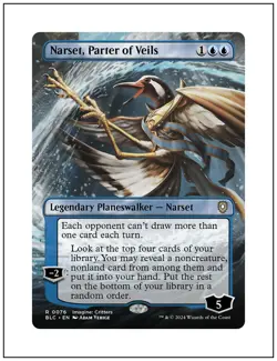 1x Narset, Parter of Veils, Borderless Art, Magic MTG NM - Image 1