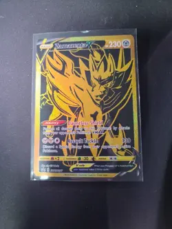 SEALED SWSH077 Zamazenta V Black & Gold Full Art Pokemon TCG Promo Card - Image 1