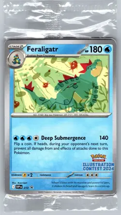 Pokemom Card Feraligatr SVP 213 Illustration Contest 2024 Promos SEALED - Image 1