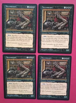 Magic the Gathering MTG Visions NECROSAVANT X 4 LP/EX Rare 1997 Vintage! - Image 1