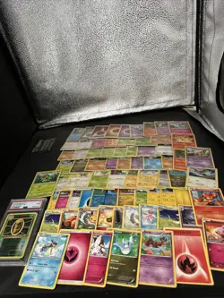 Pokemon TCG assorted 75+ card Lot - Holo + 1 Graded PSA Card 2016-17 English - Image 1