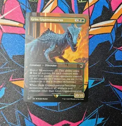 Grim Giganotosaurus NM Lost Caverns of Ixalan MTG Unplayed Magic REX Jurassic - Image 1