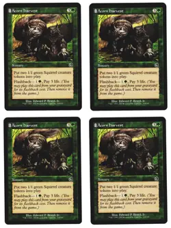 Magic The Gathering MTG - Torment TOR 2002 - #118 Acorn Harvest NM x4 - Image 1