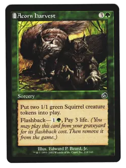 Magic The Gathering MTG - Torment TOR 2002 - #118 Acorn Harvest NM x4 - Image 2