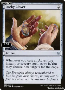 MTG Lucky Clover [ELD - 226] LP Foil - Image 1